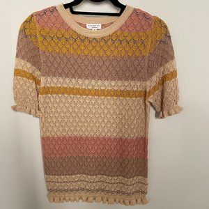 Anthro Crochet Lace Top  Pristine Condition Sz M